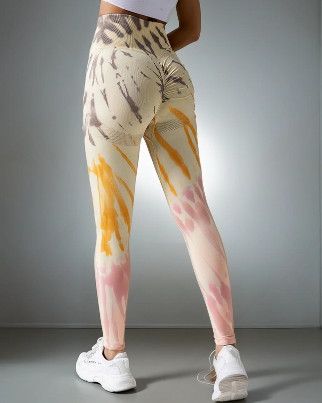 Caelis | Women’s Seamless Scrunch Leggings – Sleek Sculpt Style - Sunshine