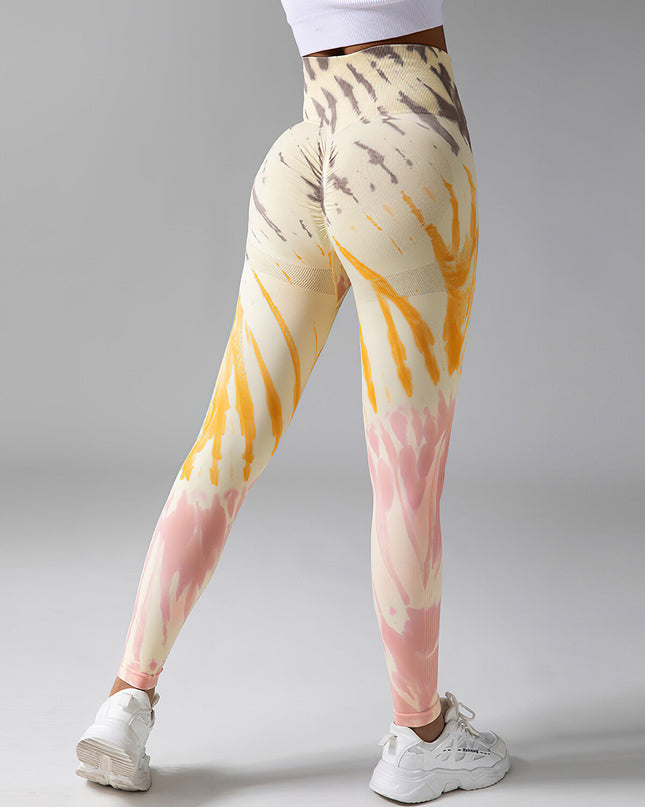 Caelis | Women’s Seamless Scrunch Leggings – Sleek Sculpt Style - Sunshine