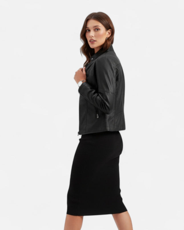 Calden | Casual Spring Jacket – Stand Collar Cropped Fit