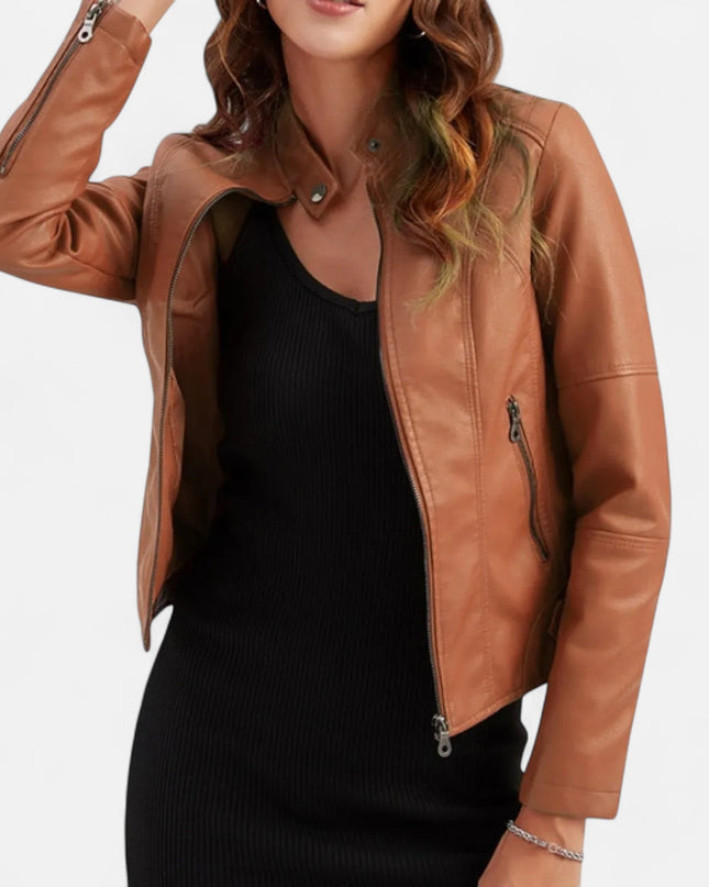 Calden | Casual Spring Jacket – Stand Collar Cropped Fit