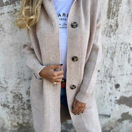Cardella | Long Knit Cardigan with Buttons – Knitwear