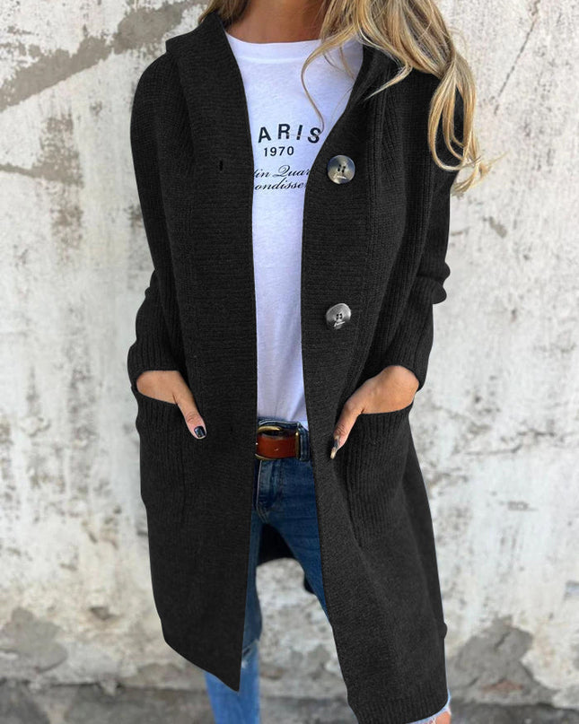 Cardella | Long Knit Cardigan with Buttons – Knitwear