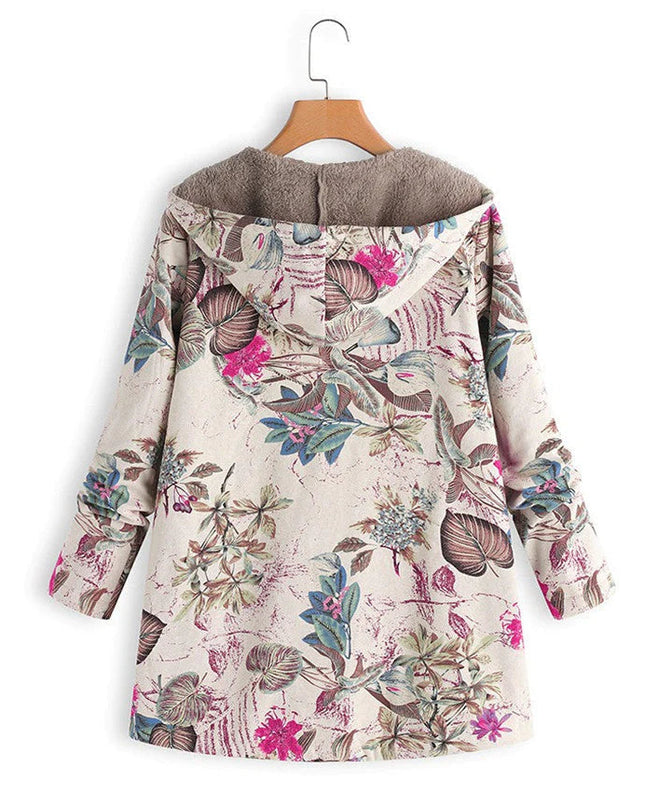 Casevine | Floral Coat with Hood – Fleece Inner