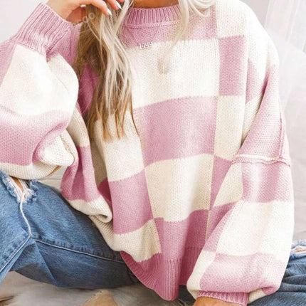 Checkie | Checkerboard Knit Sweater – Knitwear
