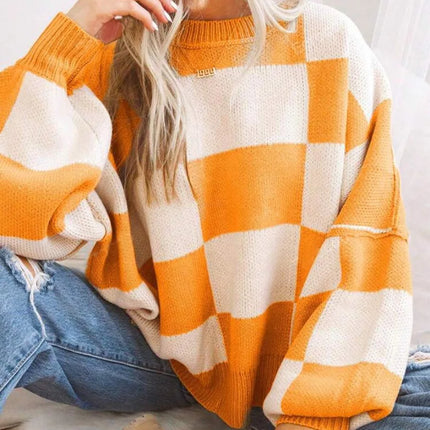 Checkie | Checkerboard Knit Sweater – Knitwear