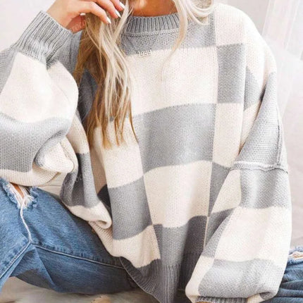 Checkie | Checkerboard Knit Sweater – Knitwear