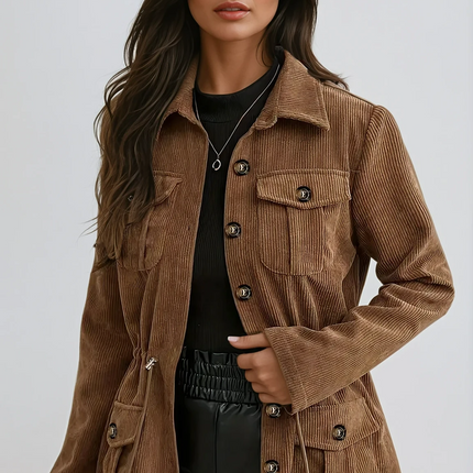 Cordovia | Buttoned Corduroy Jacket – Elastic Waist