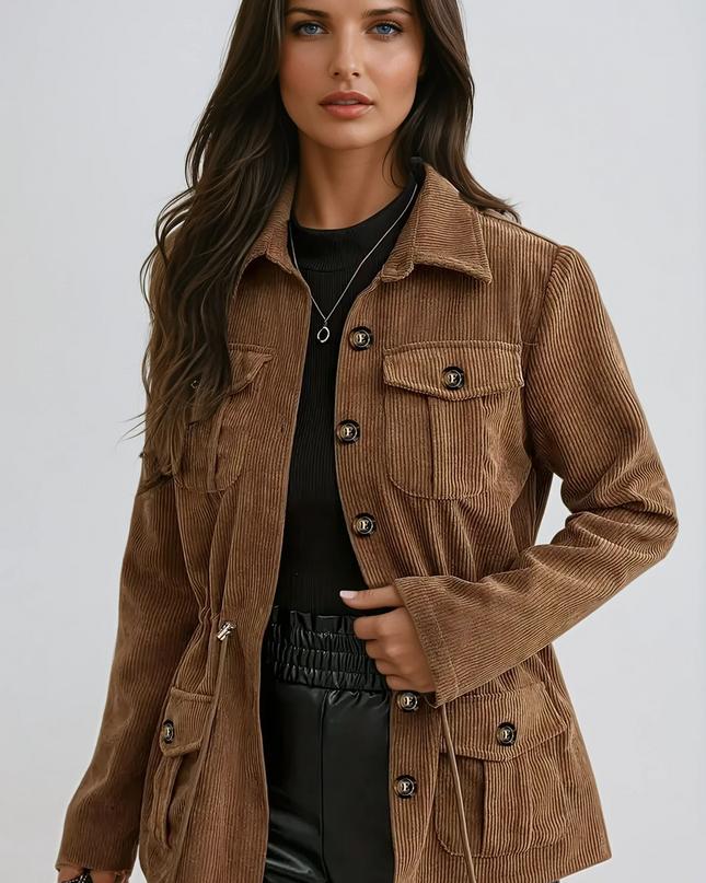 Cordovia | Buttoned Corduroy Jacket – Elastic Waist