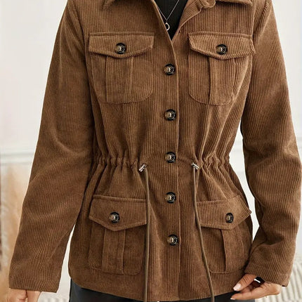 Cordovia | Buttoned Corduroy Jacket – Elastic Waist