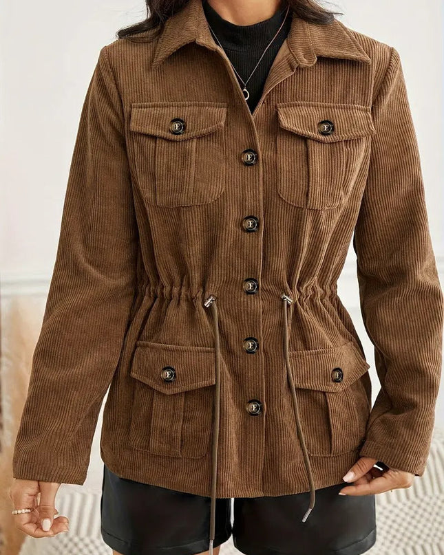 Cordovia | Buttoned Corduroy Jacket – Elastic Waist
