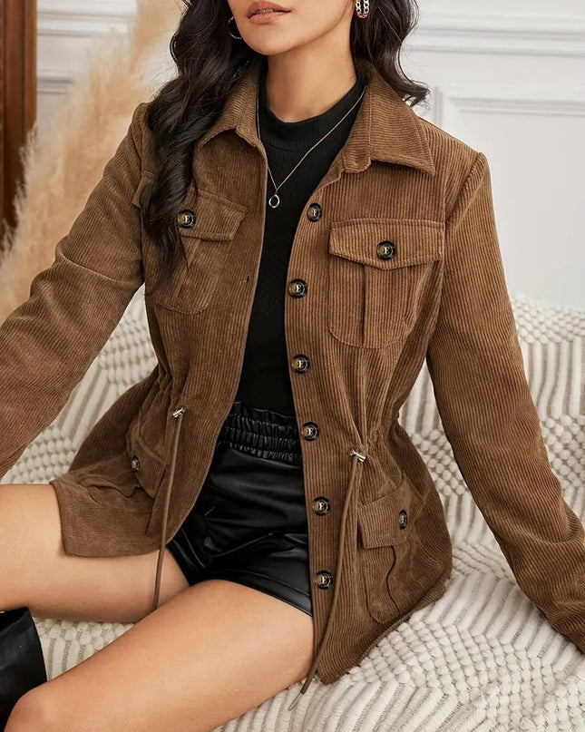 Cordovia | Buttoned Corduroy Jacket – Elastic Waist