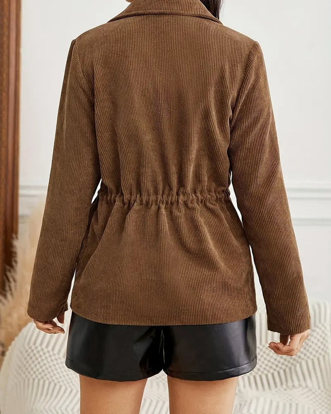 Cordovia | Buttoned Corduroy Jacket – Elastic Waist