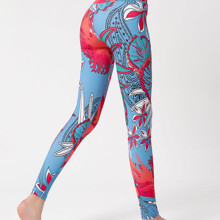 Crimson Bloom | Women’s Orchid-Inspired Leggings – Floral Power Move