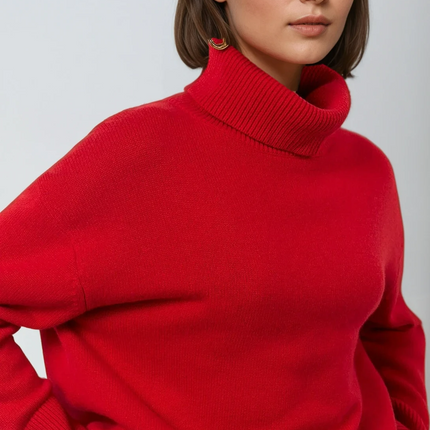 Crimsona | Turtleneck Knit Sweater – Roll Neck Knitwear