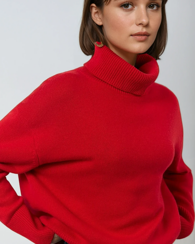 Crimsona | Turtleneck Knit Sweater – Roll Neck Knitwear