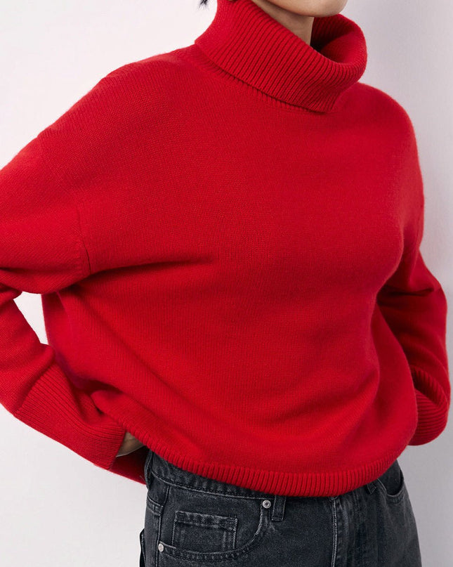 Crimsona | Turtleneck Knit Sweater – Roll Neck Knitwear