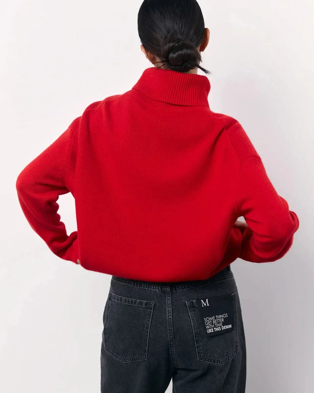 Crimsona | Turtleneck Knit Sweater – Roll Neck Knitwear