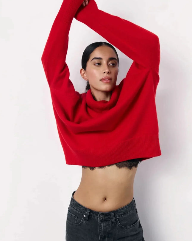 Crimsona | Turtleneck Knit Sweater – Roll Neck Knitwear