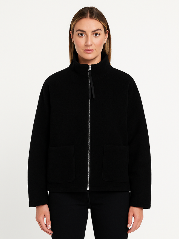 Daphne | Oversized Sherpa Fleece Jacket – Zipper with Pockets