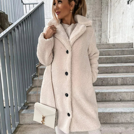 Eiraine | Plush Trench Coat – Teddy Coat Style