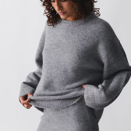 Elena | Oversized Knit Sweater – Crewneck Knitwear