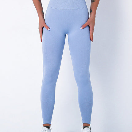 Elira | Women’s Seamless Scrunch Leggings – Sleek Everyday Fit - Blue