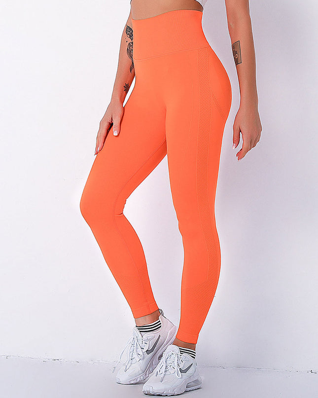 Elira | Women’s Seamless Scrunch Leggings – Sleek Everyday Fit – Orange