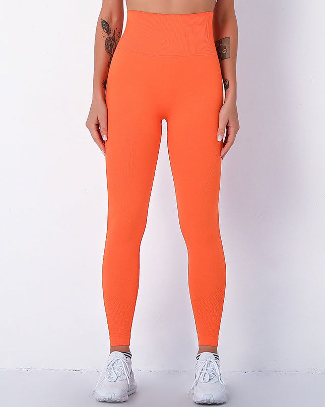 Elira | Women’s Seamless Scrunch Leggings – Sleek Everyday Fit – Orange