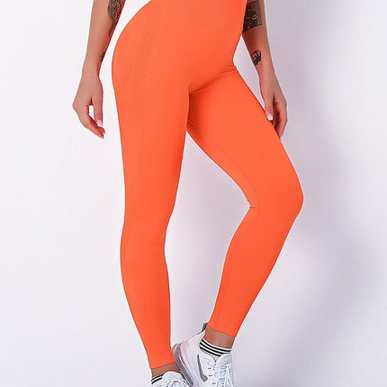 Elira | Women’s Seamless Scrunch Leggings – Sleek Everyday Fit – Orange