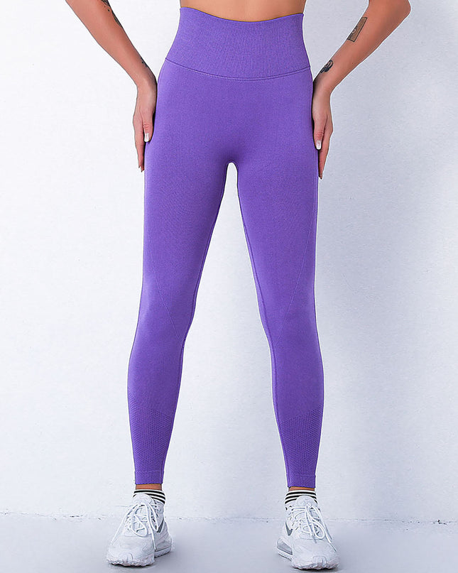 Elira | Women’s Seamless Scrunch Leggings – Sleek Everyday Fit – Purple