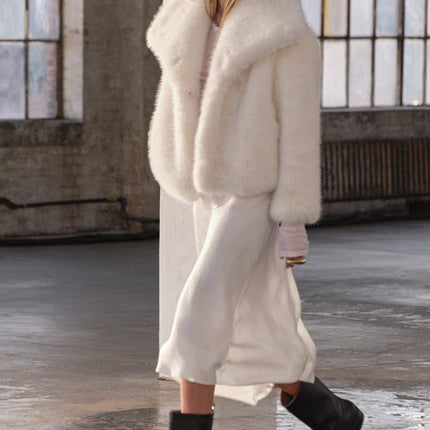 Elizabeth | Women's Fluffy Fur Coat – Faux Fur Coat