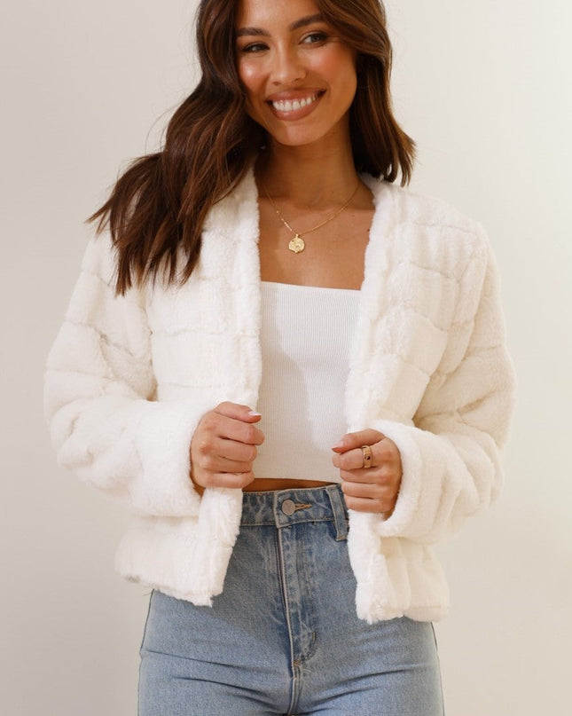 Emilia | Faux Fur Jacket – Cropped Jacket