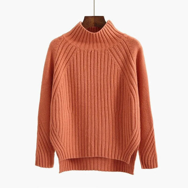Everly | Long Sleeve Knitted Jumper – Roll Neck Sweater