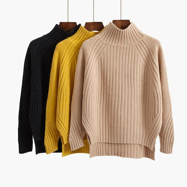 Everly | Long Sleeve Knitted Jumper – Roll Neck Sweater