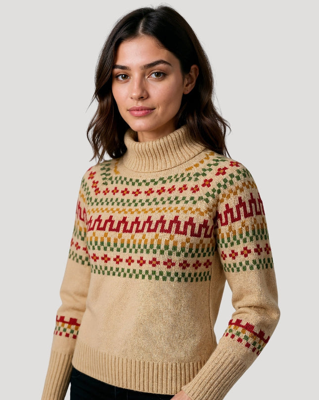 Fairisle | Fair Isle Knit Sweater – Turtleneck Knitwear