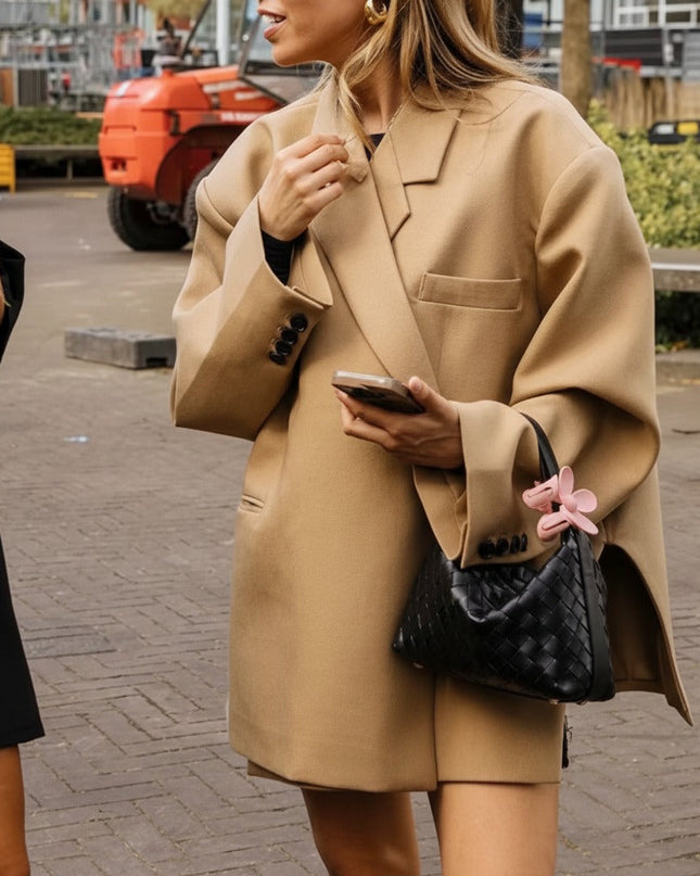 Felice | Wrap Jacket with Pockets – Single Breasted Coat