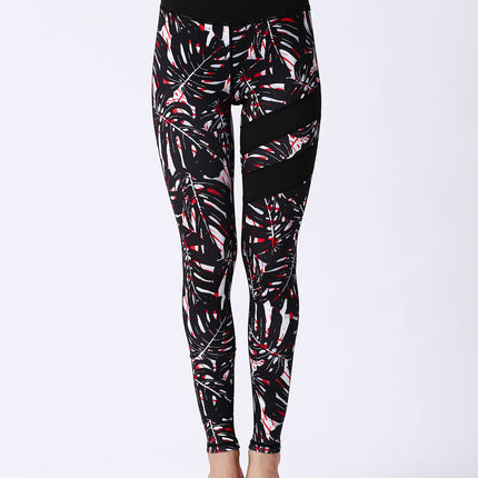 Fiorenza | Women’s Floral Performance Leggings – Luxe Activewear - Abstract Black