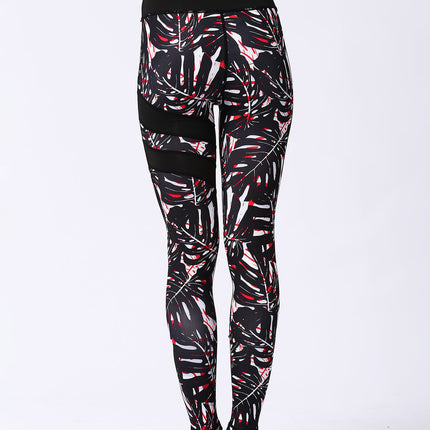 Fiorenza | Women’s Floral Performance Leggings – Luxe Activewear - Abstract Black