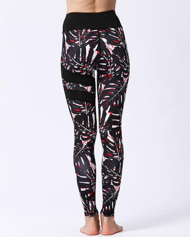 Fiorenza | Women’s Floral Performance Leggings – Luxe Activewear - Abstract Black