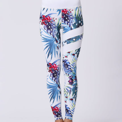 Fiorenza | Women’s Floral Performance Leggings – Luxe Activewear - Tropical White