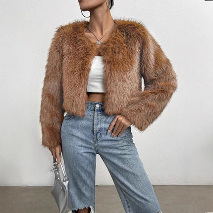 Foxen | Faux Fur Jacket – Open Front Coat
