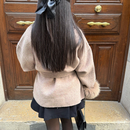 Furvelle | Faux Fur Belted Coat – Wrap Coat