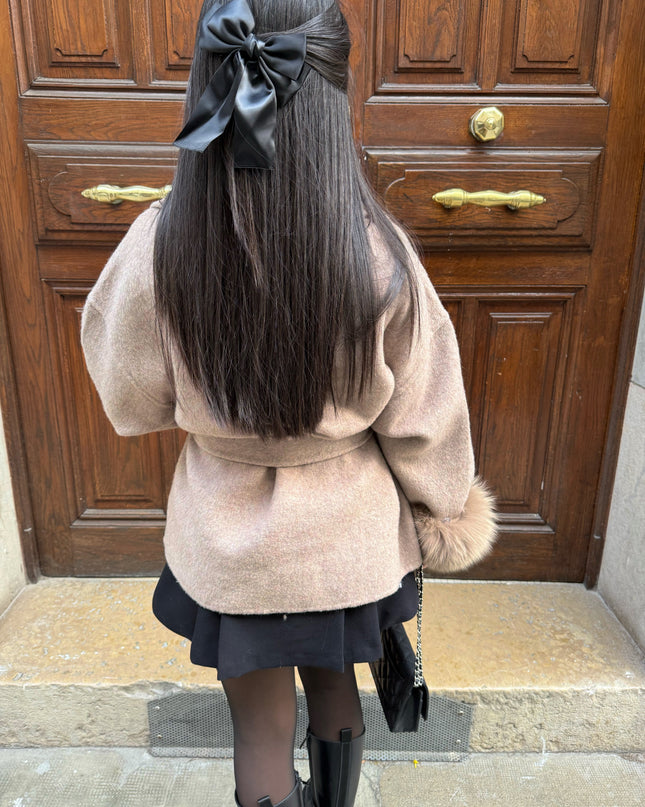 Furvelle | Faux Fur Belted Coat – Wrap Coat