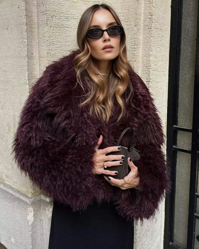 Fuzzlette | Short Faux Fur Coat – Cropped Coat