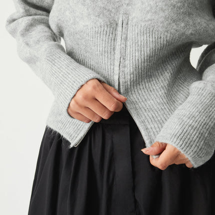 Fuzzora | Half-Zip Fuzzy Sweater – Knitwear Sweatshirt