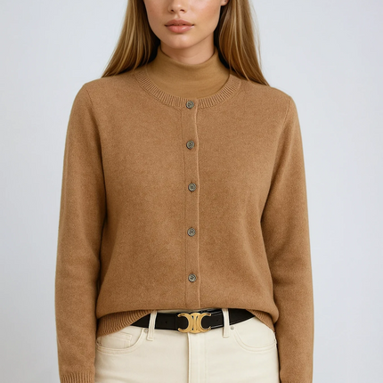 Gisela | Knitwear Button-Up Cardigan – Boyfriend Cardigan