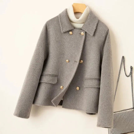 Goldwyn | Wool Coat with Doll Collar – Gold Buttons Wool Capes