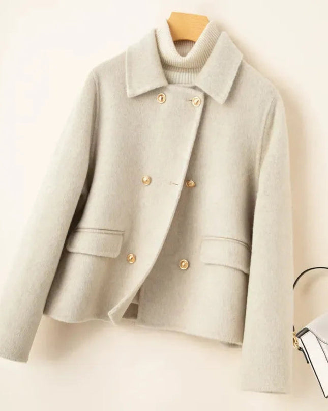 Goldwyn | Wool Coat with Doll Collar – Gold Buttons Wool Capes