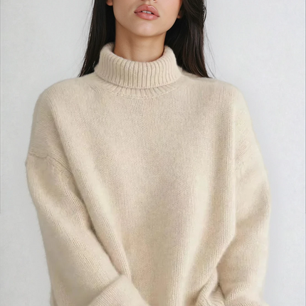 Grace | Ribbed Cuff Turtleneck – Roll Neck Sweater