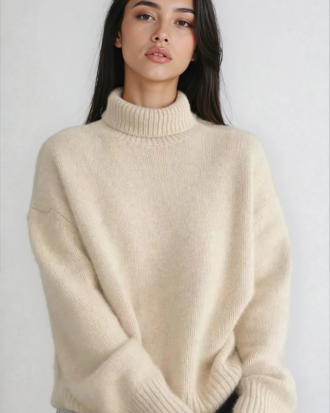 Grace | Ribbed Cuff Turtleneck – Roll Neck Sweater